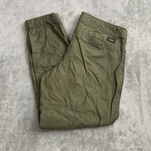 REI Co-Op Trailsmith Jogger Pants Mens 36x29” (Tag 38x32) Green Double Knee